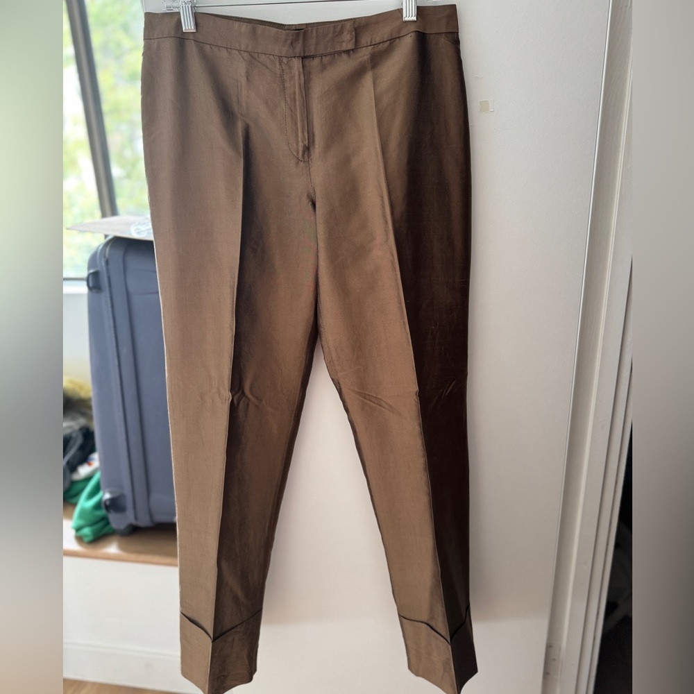 Silk gold pants